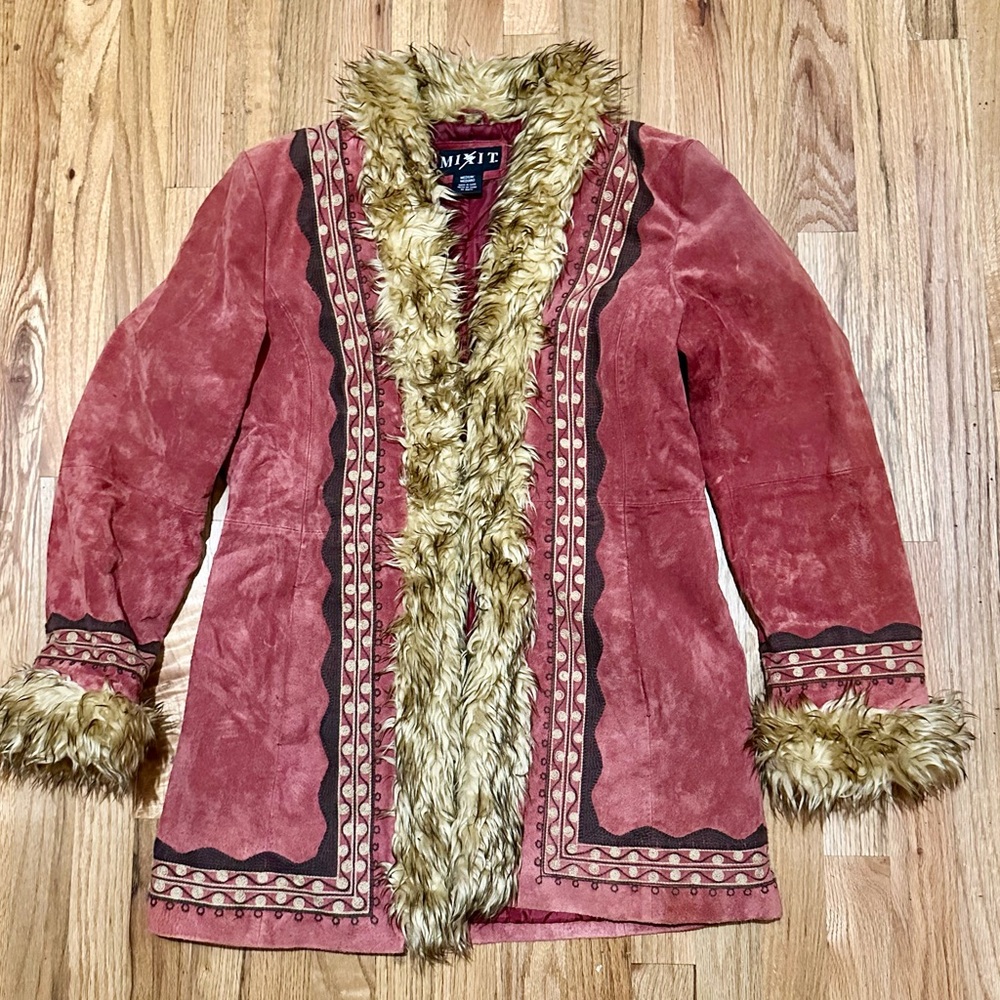 Mink Pink Faux Fur Trimmed Jacket